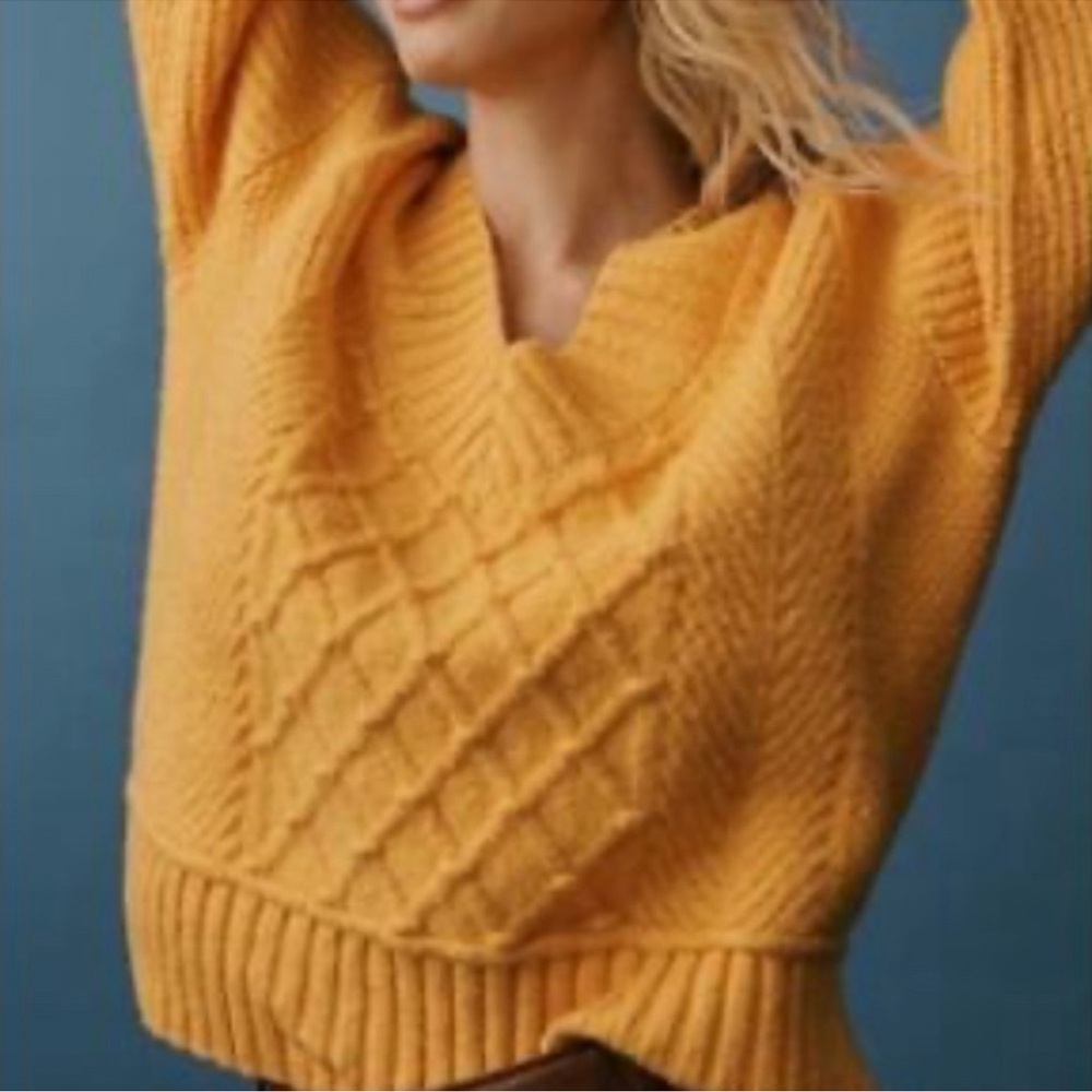 Maeve Cozy Knit Sweater in Mustard Yellow